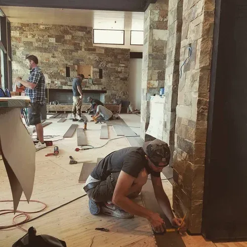 Completed hardwood installation