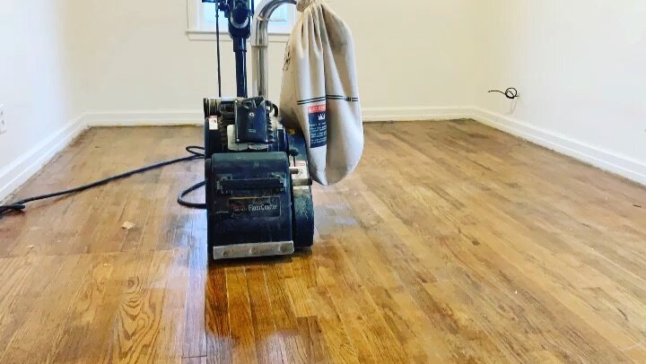 Hardwood floor installation beginning